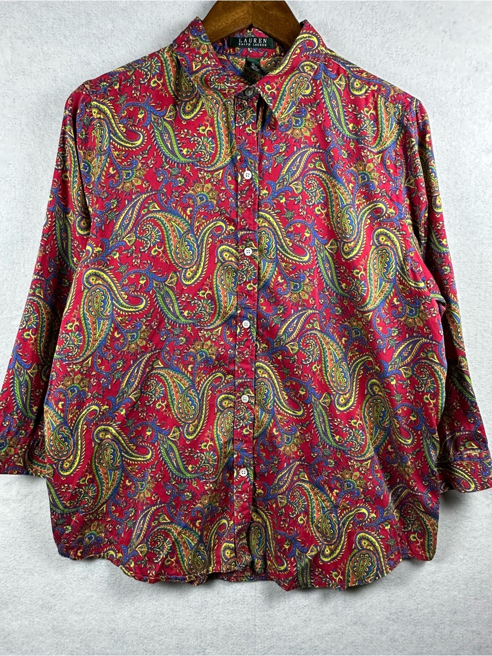 Ralph Lauren Red Paisley Button-Down Shirt